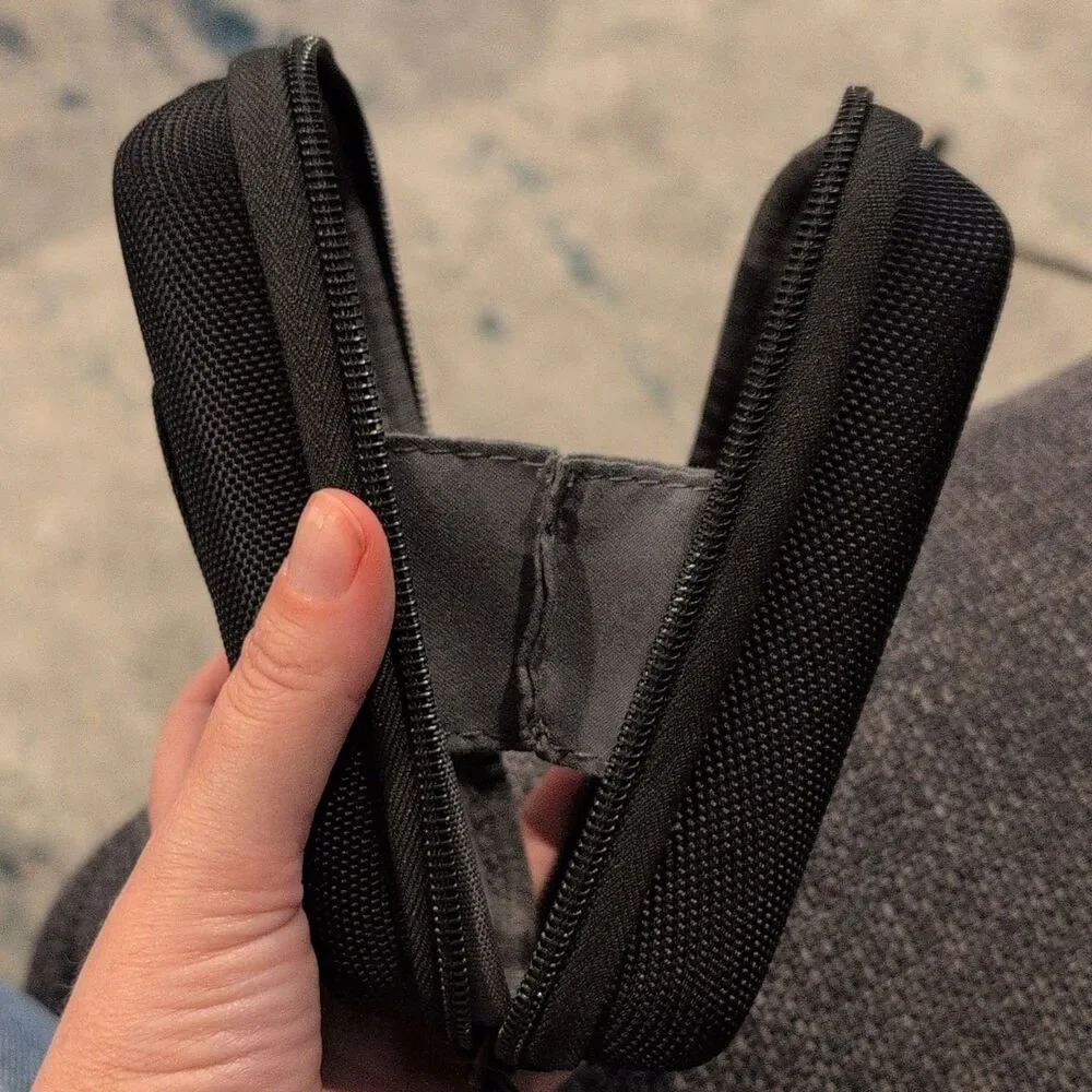 Ruggard HPV-270 Hard Camera Case, Zippered Nylon Pouch w/ Belt Loop, Black